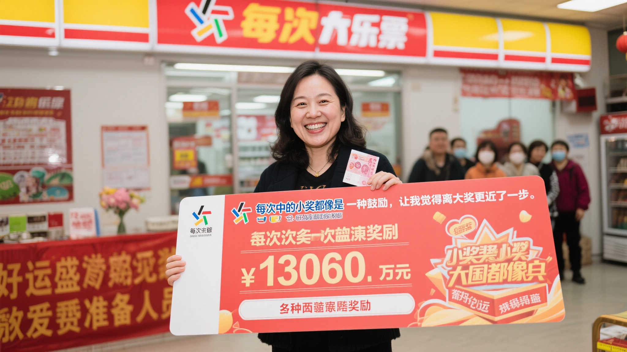 女彩民喜中大乐透1306万 曾多次揽获数千元奖金